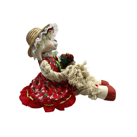 House of Lloyd Flossie Rabbit Figurine 1993 Porcelain Face w/ Box Christmas Vtg - Picture 7 of 16